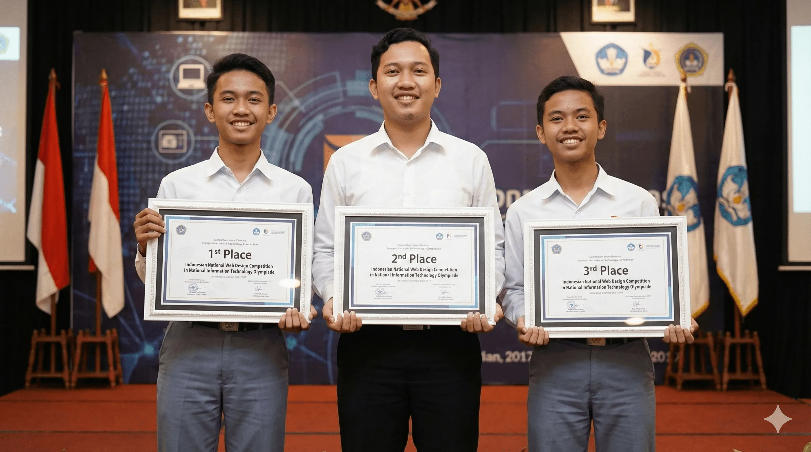 person discussing while standing in front of a large screen in front of people inside dim-lighted room